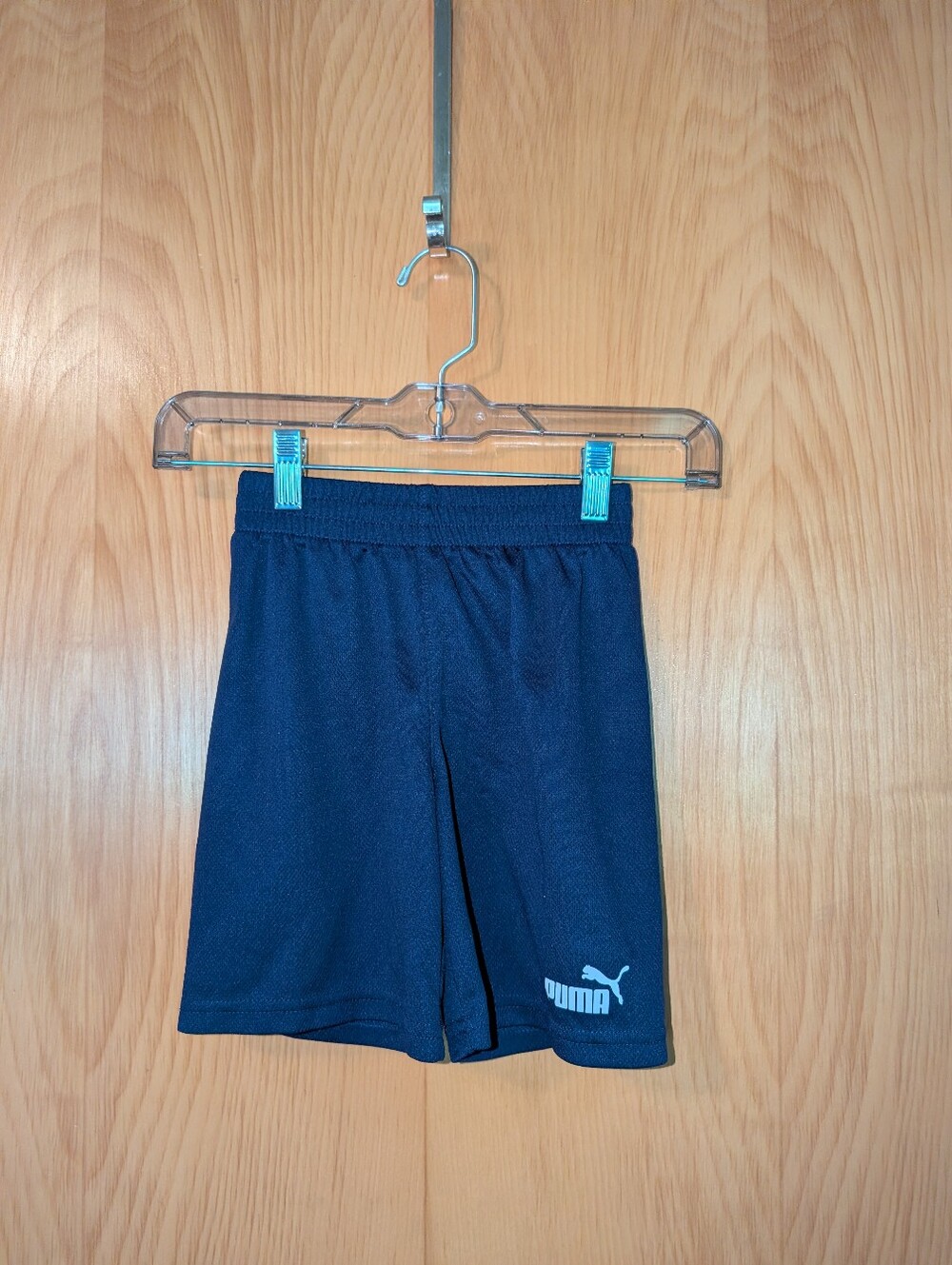 Boy Puma Navy Blue Kids Shorts with Logo Tag